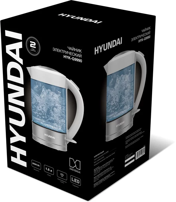 Чайник электрический Hyundai HYK-G9990