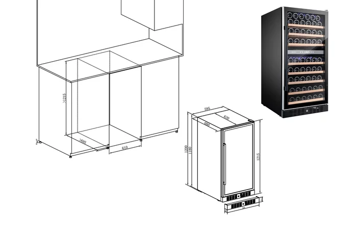 Винный шкаф Temptech WP120DCB