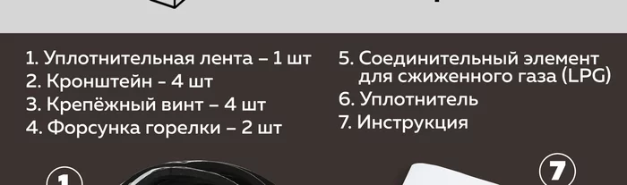 Варочная панель газовая встраиваемая Gfgril GF-HBG102W