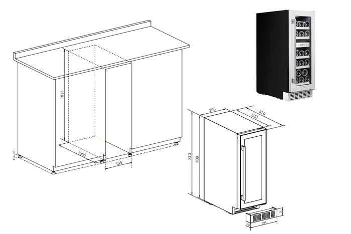 Винный шкаф Temptech STX30DS