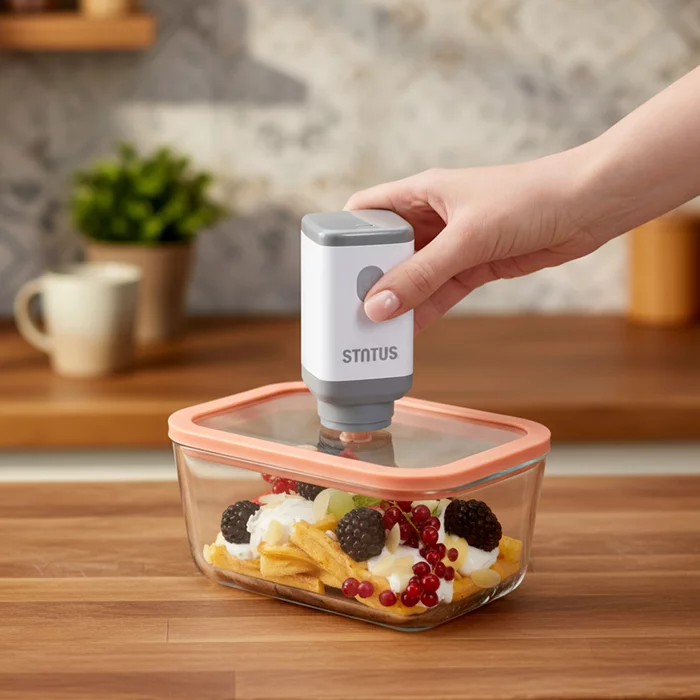 Набор вакуумных контейнеров STATUS Viva set 4 salmon