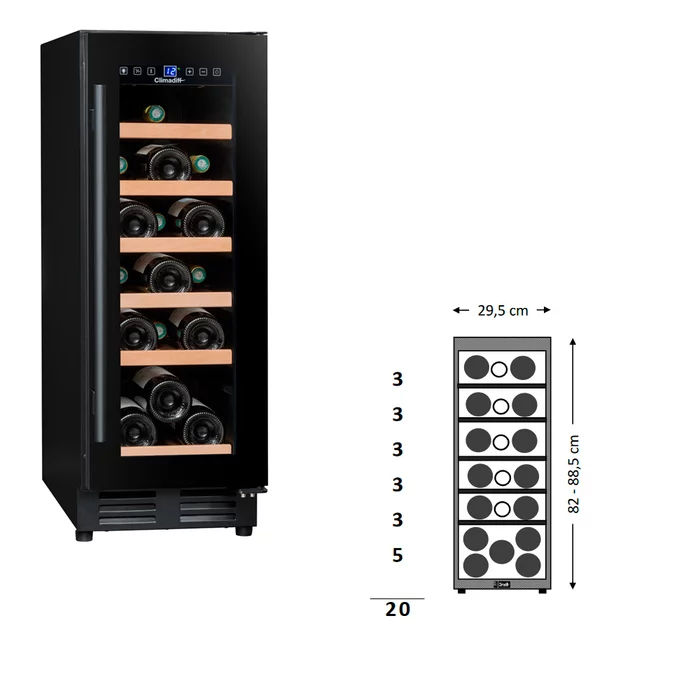 Винный шкаф Climadiff CBU18S2B