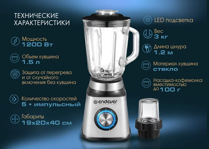 Блендер настольный Endever Sigma-200