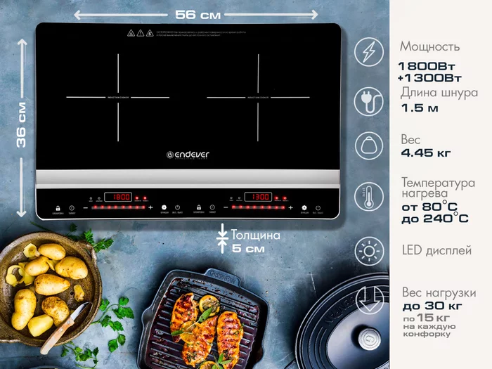 Индукционная плитка Endever Skyline IP-66