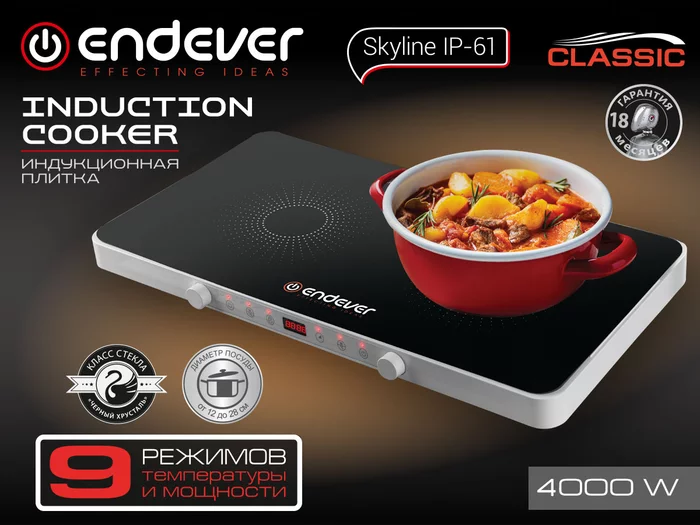 Индукционная плита Endever Skyline IP-61