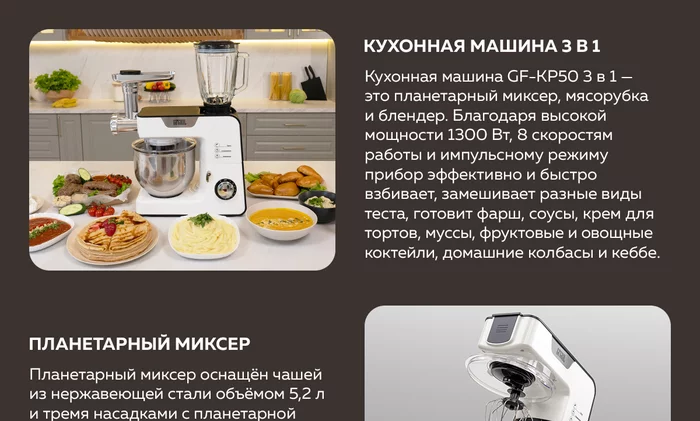 Кухонные комбайны Gfgril
