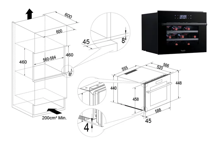 Винный шкаф Temptech SOM45SES