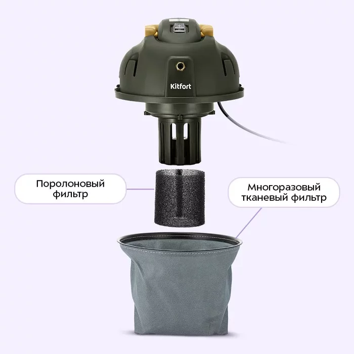 Моющий хозяйственный пылесос Kitfort КТ-5543