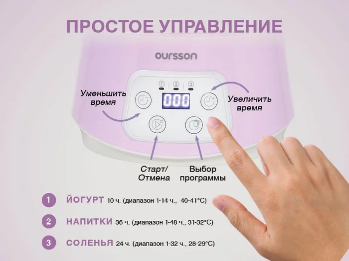 Йогуртница Oursson FE1502D/IV