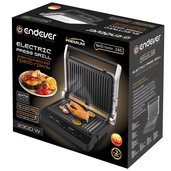 Электрический пресс-гриль Endever GRILLMASTER-245