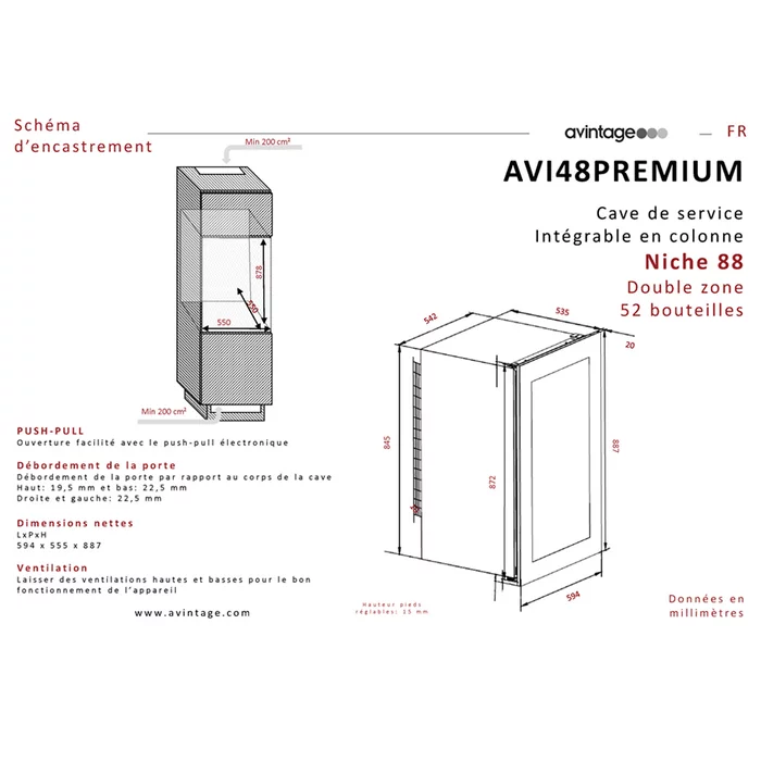 Винный холодильник Avintage AVI48PREMIUM