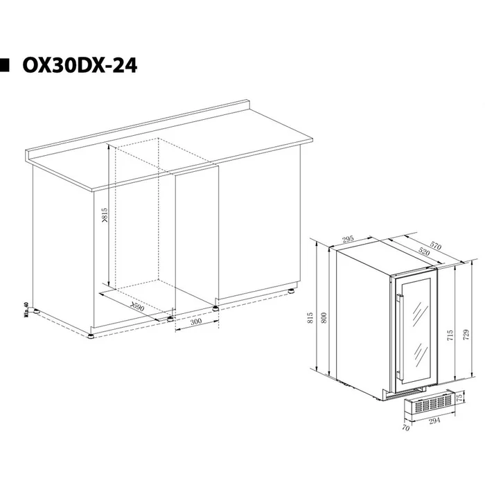 Винный шкаф Temptech OX30DX-24