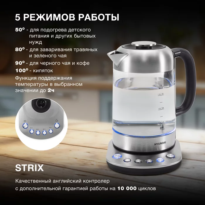 Чайник электрический Hyundai HYK-G8407