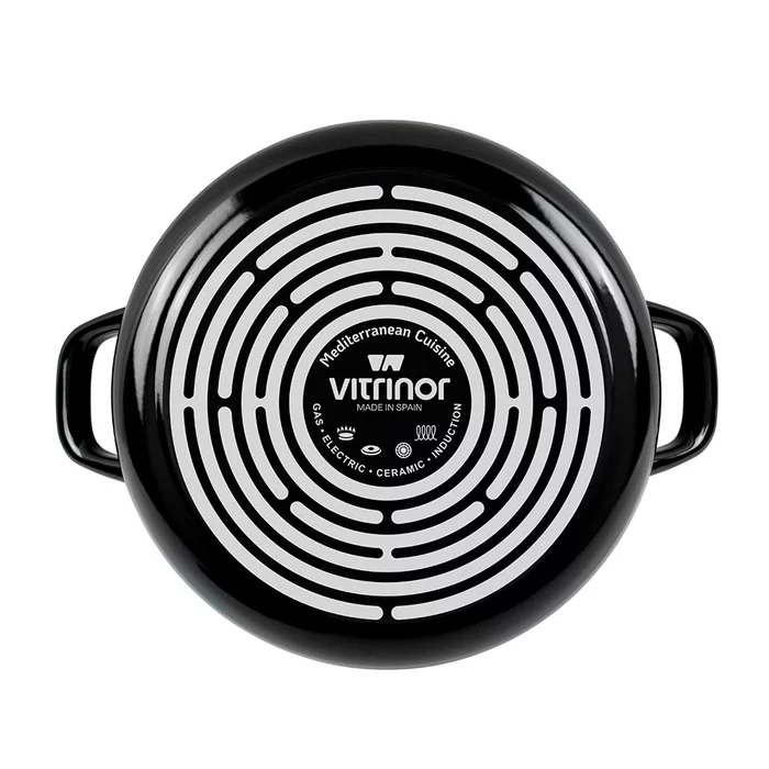 Кастрюля низкая Vitrinor Black 24