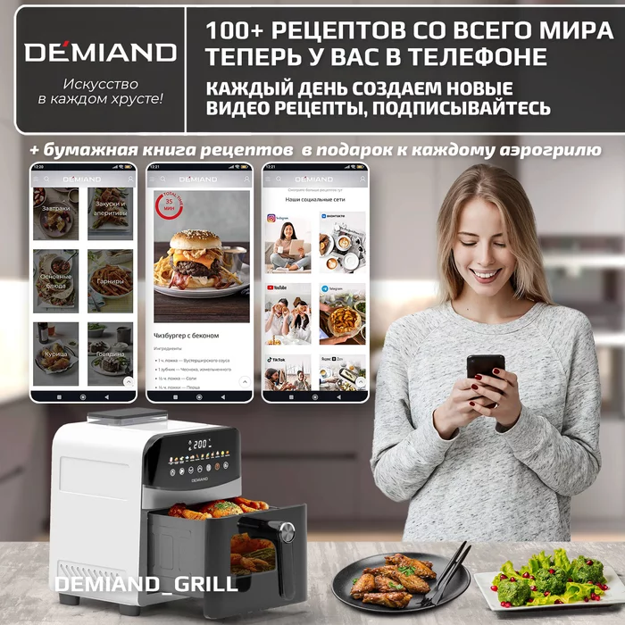 Аэрогриль Demiand Sanders с приготовлением на пару и горячим обдувом