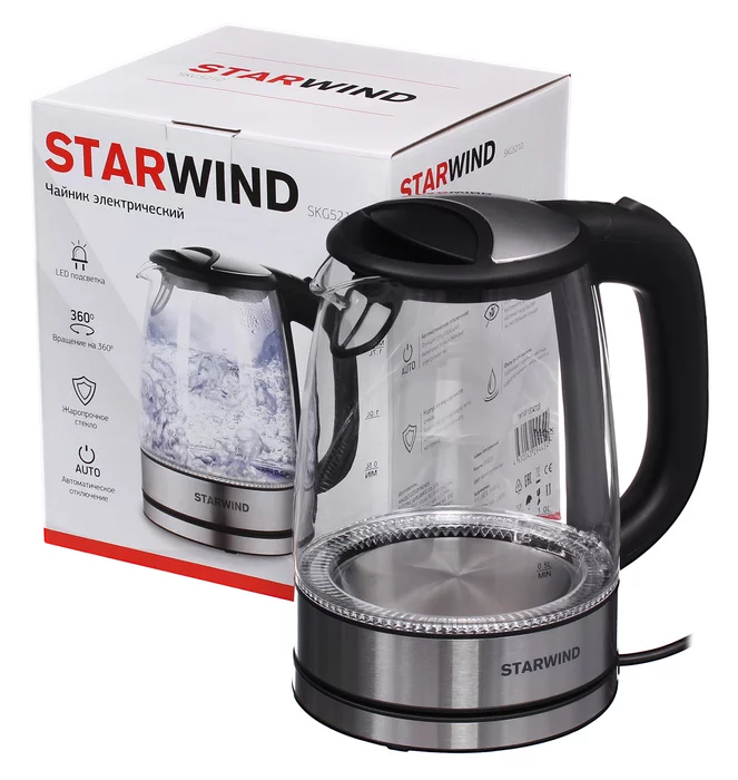 Чайник электрический Starwind SKG5210 1.7л. 2200Вт 