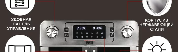 Мини-печь Gfgril GFAO-750