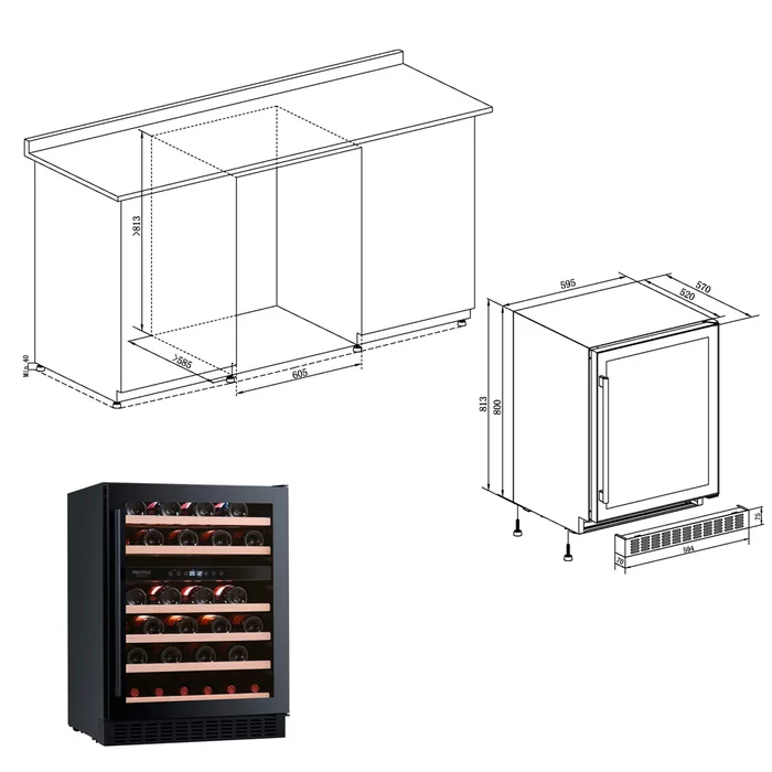 Винный шкаф Temptech PRESX60DB