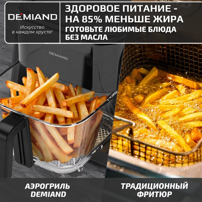 Комбинированный Аэрогриль Трансформер Demiand COMBO Черный