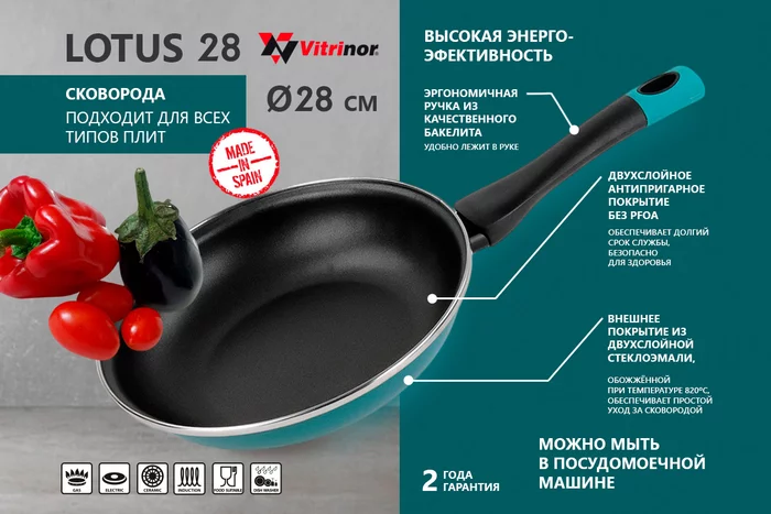 Сковорода Vitrinor Lotus 28