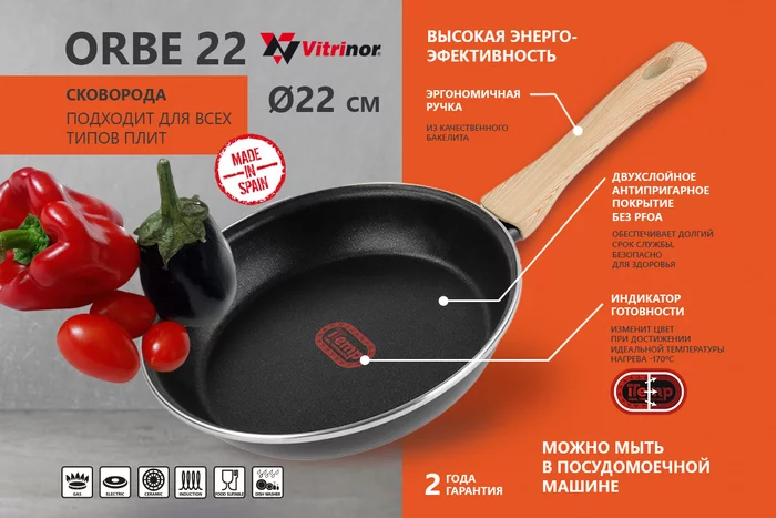 Сковорода Vitrinor Orbe 22