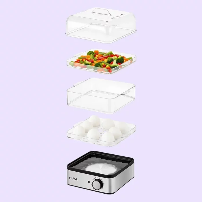 Яйцеварка «2 в 1» Kitfort КТ-6958