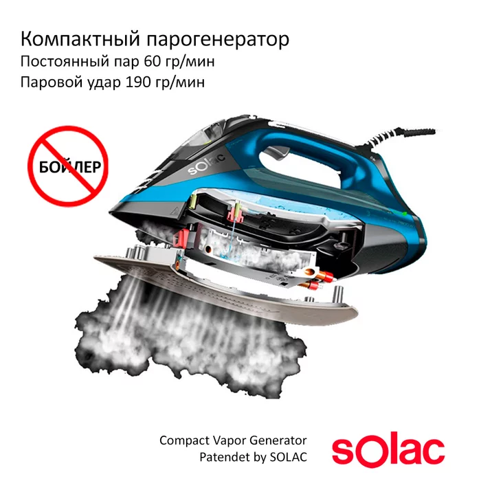 Утюг-парогенератор Solac Auto Evolution Sensor CVG9612