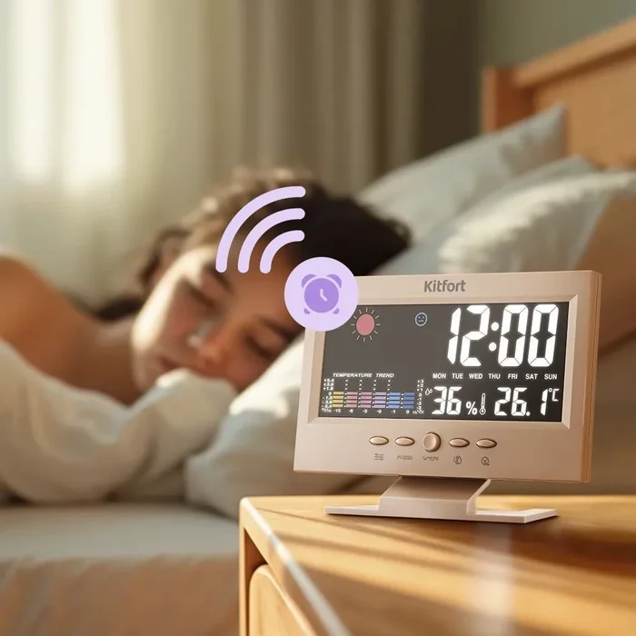 Часы с термометром и гигрометром Kitfort КТ-3710