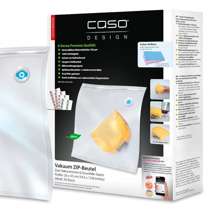 Пакеты вакуумные ЗИП CASO VC 26×35