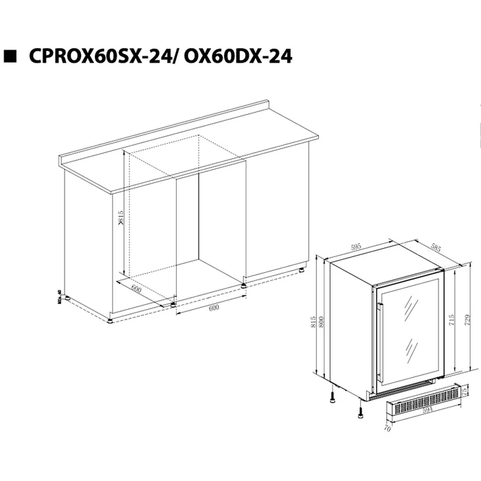 Винный шкаф Temptech CPROX60SX-24