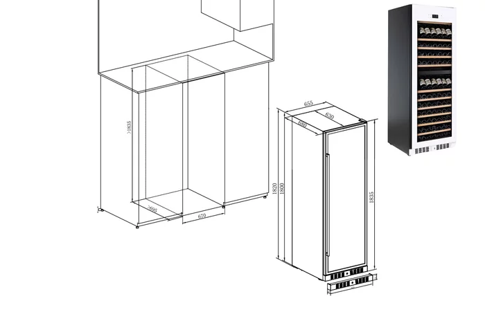 Винный шкаф Temptech E1000DRW