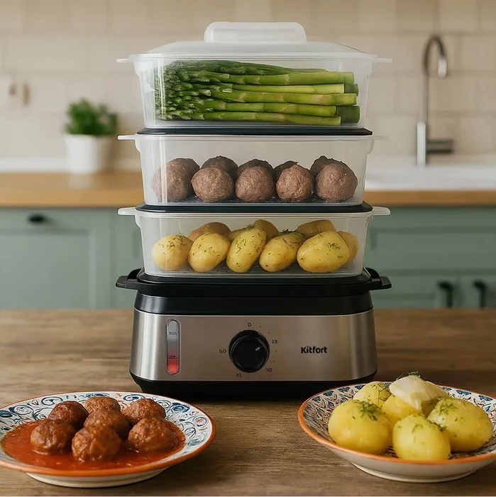 Пароварка Kitfort КТ-9897