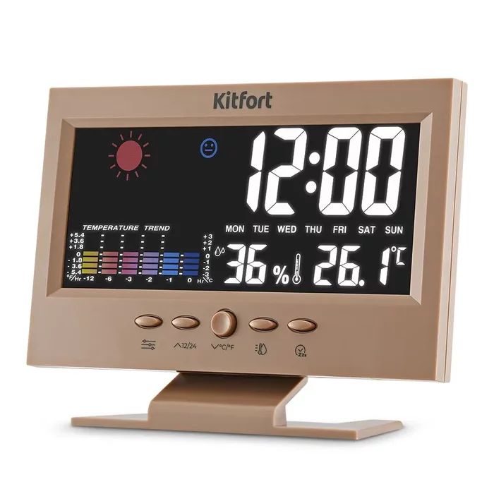 Часы с термометром и гигрометром Kitfort КТ-3710
