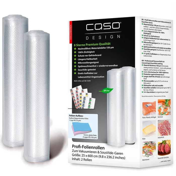 Рулоны вакуумные CASO VC 25×600