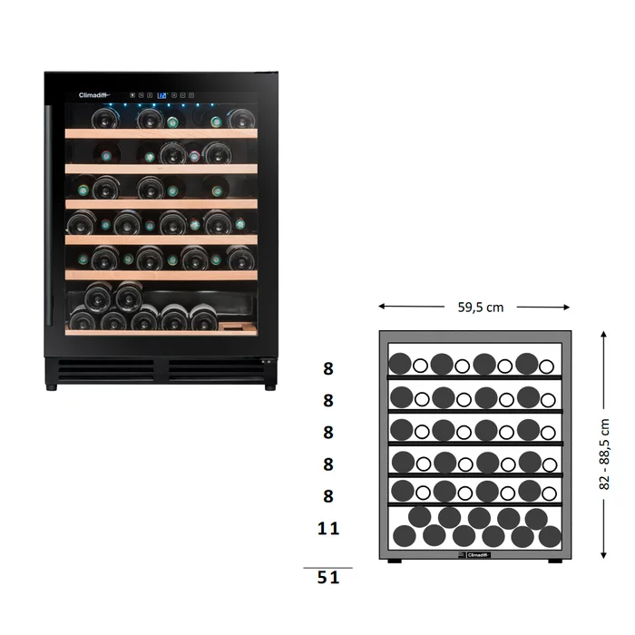 Винный шкаф Climadiff CBU51S2B
