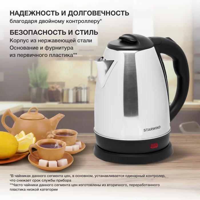 Чайник электрический Starwind SKS1053 1.8л. 1500Вт