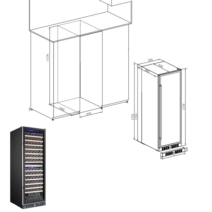 Винный шкаф Temptech WP180DCB