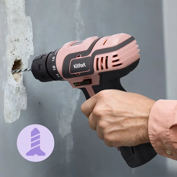 Аккумуляторная дрель-шуруповерт Kitfort КТ-6493