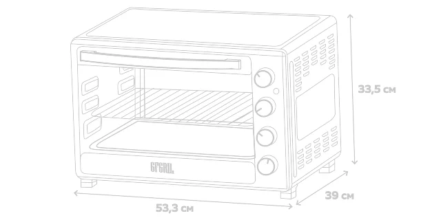 Мини-печь Gfgril GFO-38B Convection Plus