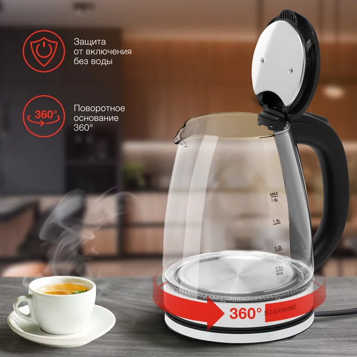 Чайник электрический Starwind SKG2050 1.8л. 1800Вт 