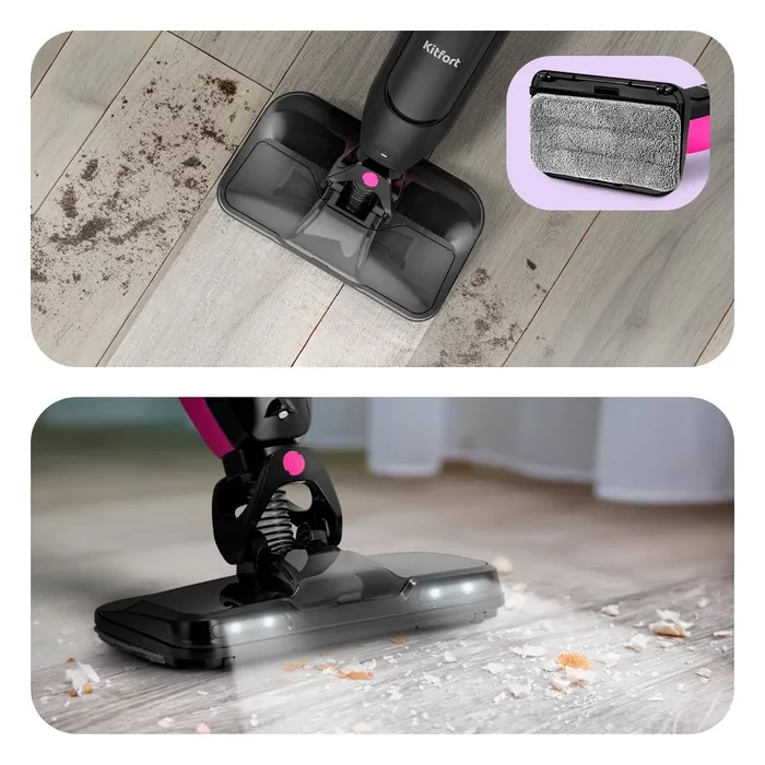Вертикальный беспроводной моющий пылесос Kitfort КТ-5232