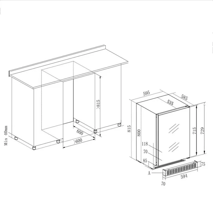 Винный шкаф Temptech OX60DRB-24