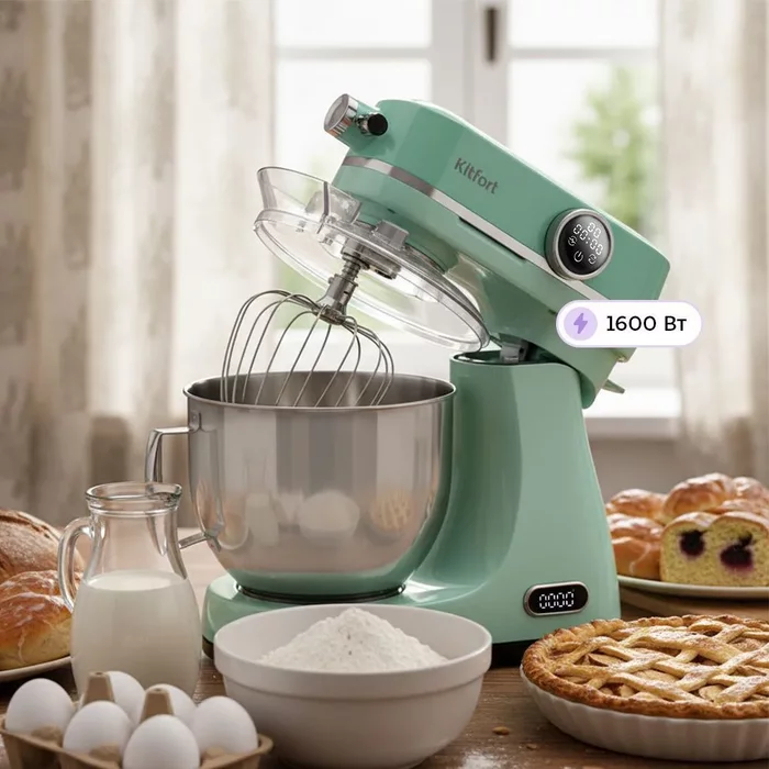 Цельнометаллический планетарный миксер Kitfort КТ-4413