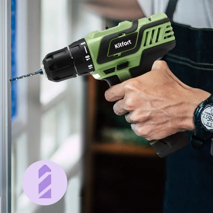 Аккумуляторная дрель-шуруповерт Kitfort КТ-6494
