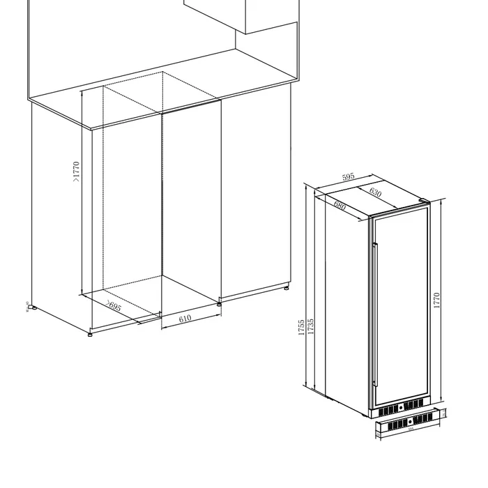 Винный шкаф Temptech ST180DRB