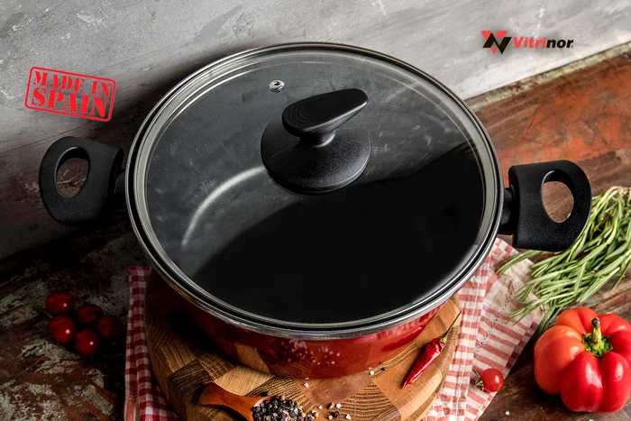 Кастрюля низкая Vitrinor V Poivre Rouge 24