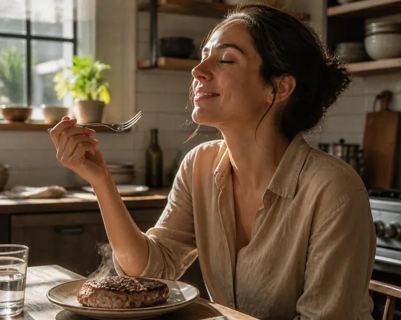 Бела Ма (Steak and Butter Gal) перешла с веганства на карнивор за один день — вот что произошло