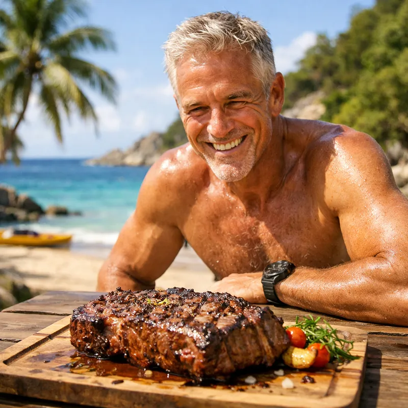 Патрик: от зеленых соков до омоложения с помощью стейков рибай?