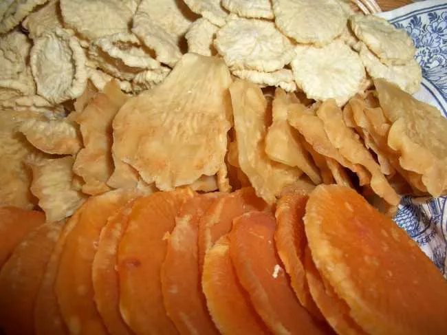 Чипсы из репы и кольраби