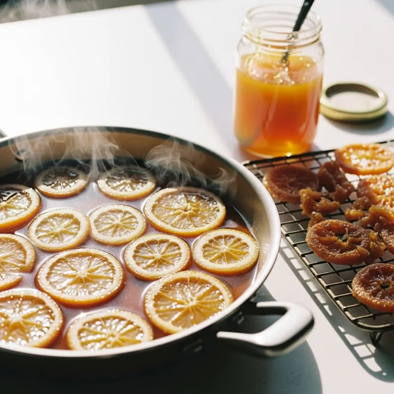 Чипсы из засахаренных лимонов и апельсинов